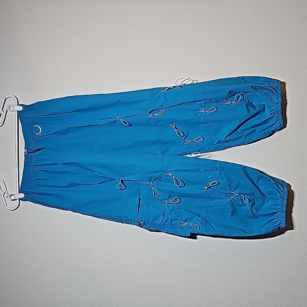 Urban Outfitters BDG Jana Balloon Cargo Parachute Pants Streetwear Blue Medium - Picture 3 of 15